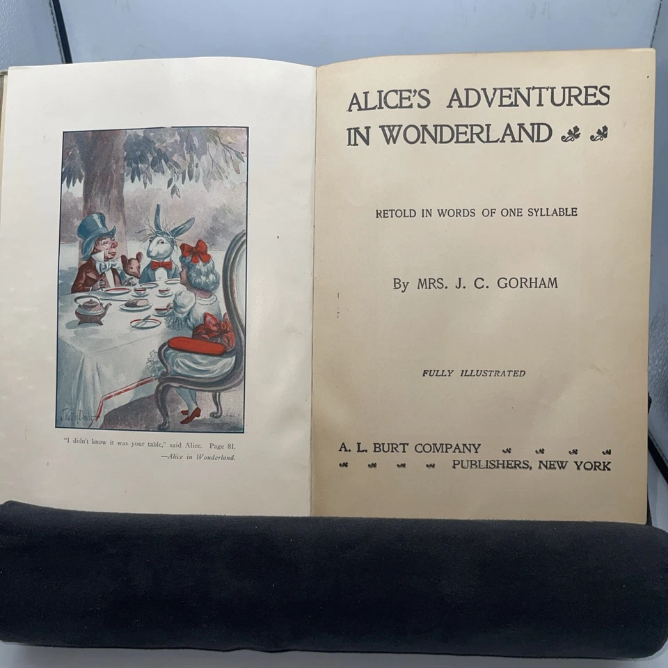 Rare!!! Alice in Wonderland, Retold by Mrs. J. C. Gorham, 1905 First Edition - Image 3 of 4