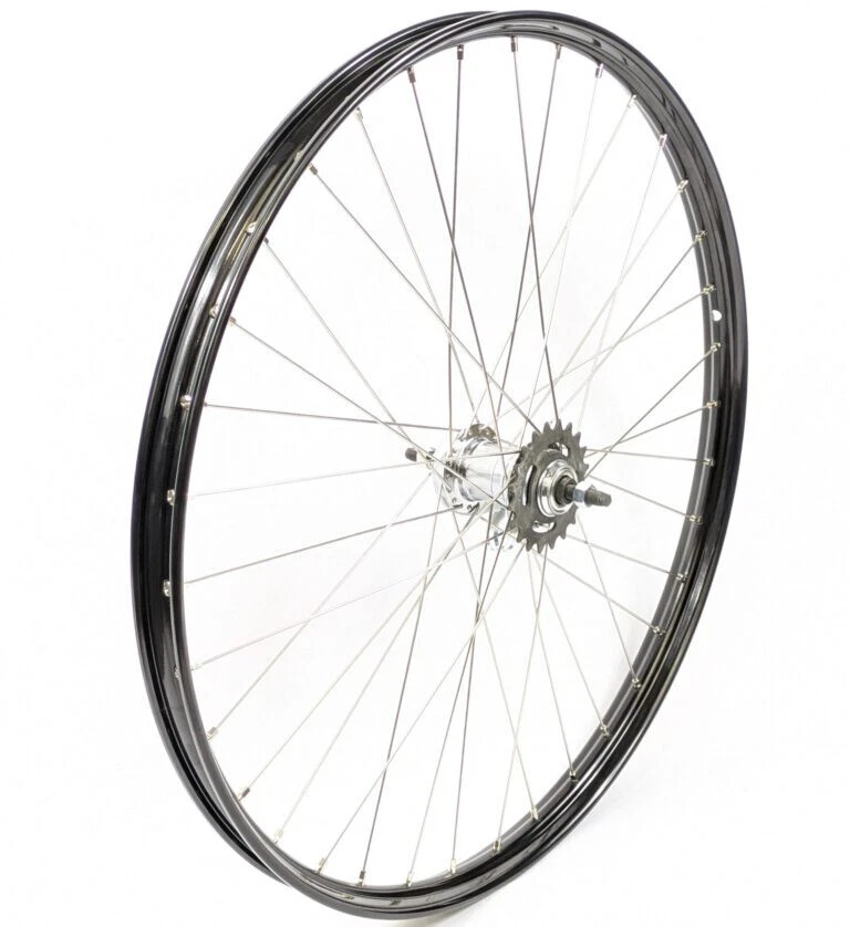 Laufradsatz für Oldtimer Fahrräder 26 Zoll Schwarz Vintage Bike Alt - Bild 2 von 4