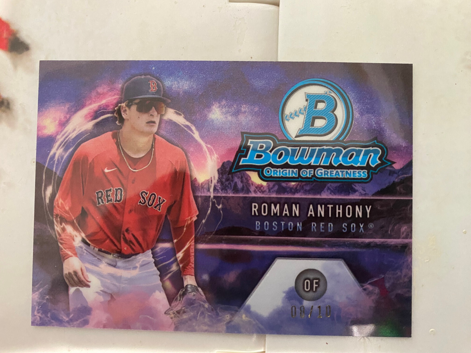 ROMAN ANTHONY 2024 BOWMAN CHROME ORIGIN OF GREATNESS ROOKIE RC #OOG-20 BOS 08/10