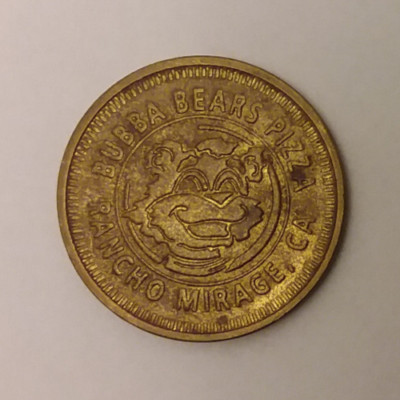 Bubba Bears Pizza Rancho Mirage, CA Arcade Game Token 24mm | eBay
