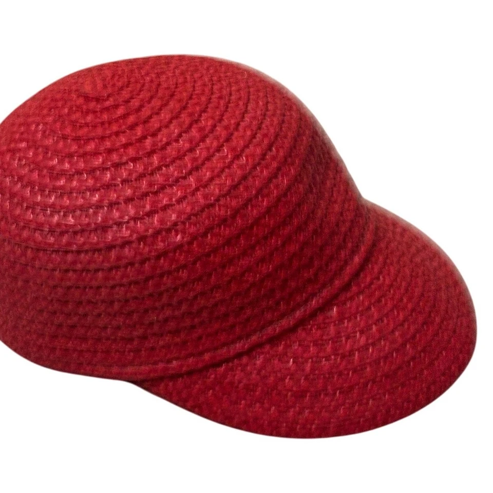 Eric Javits Mondo Woven Squishee Cap, red, resort, vacation, sporty, statement - Image 2 of 4