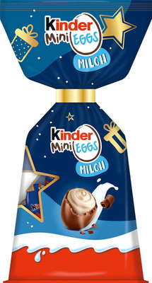 kinder Mini Eggs Milch   Feine Milchfüllung umhüllt von Vollmilchschokolade   Le