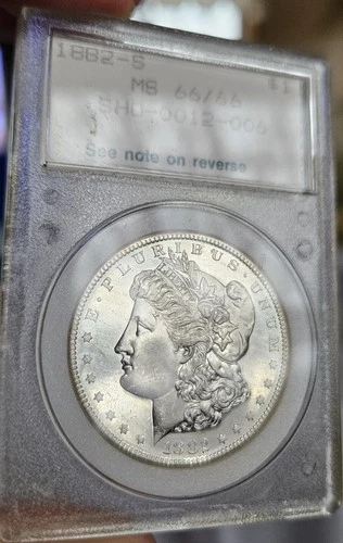 1882-S Uncirculated Morgan Dollar - NCI - Old Holder Blowout
