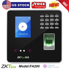 ZKTeco FA200 TCP/IP Time Attendance Access Control Face Fingerprint Reader US