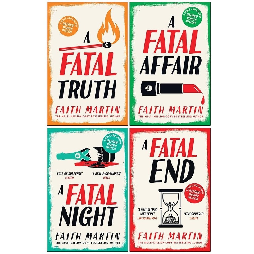 Ryder and Loveday Series 5-8: 4 Books Collection Set By Faith Martin Fatal End