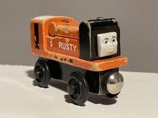 1994 RUSTY WHITE ROOF Thomas Friends Wooden Railway Diesel Train Tank Engine
