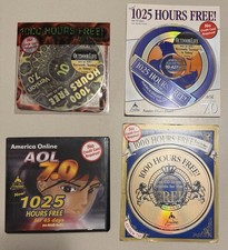 Four 4  AOL 7.0 Install CDs in original packaging