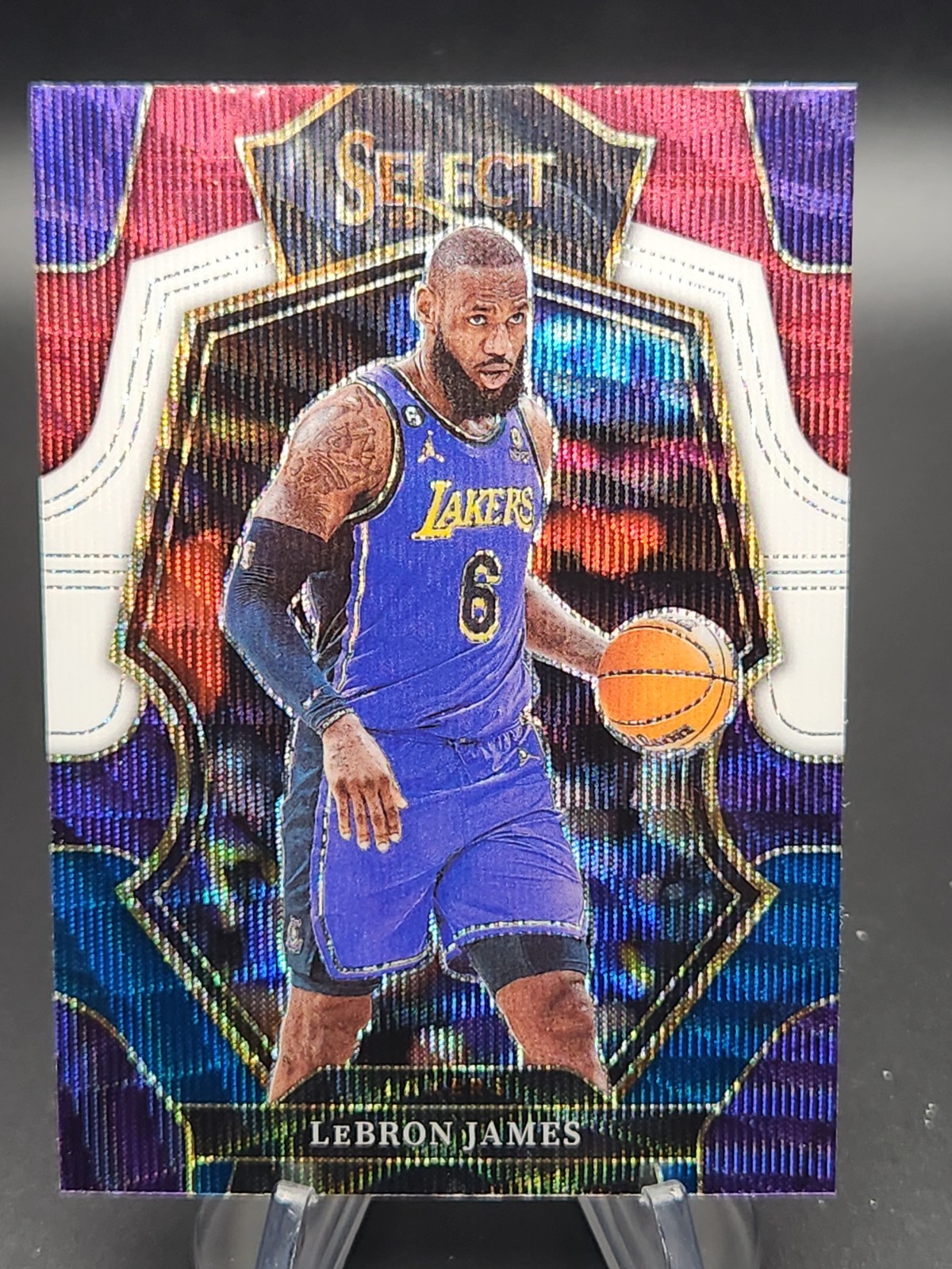 LeBron James 2022-23 Panini Select Premier Level Tri-Color
