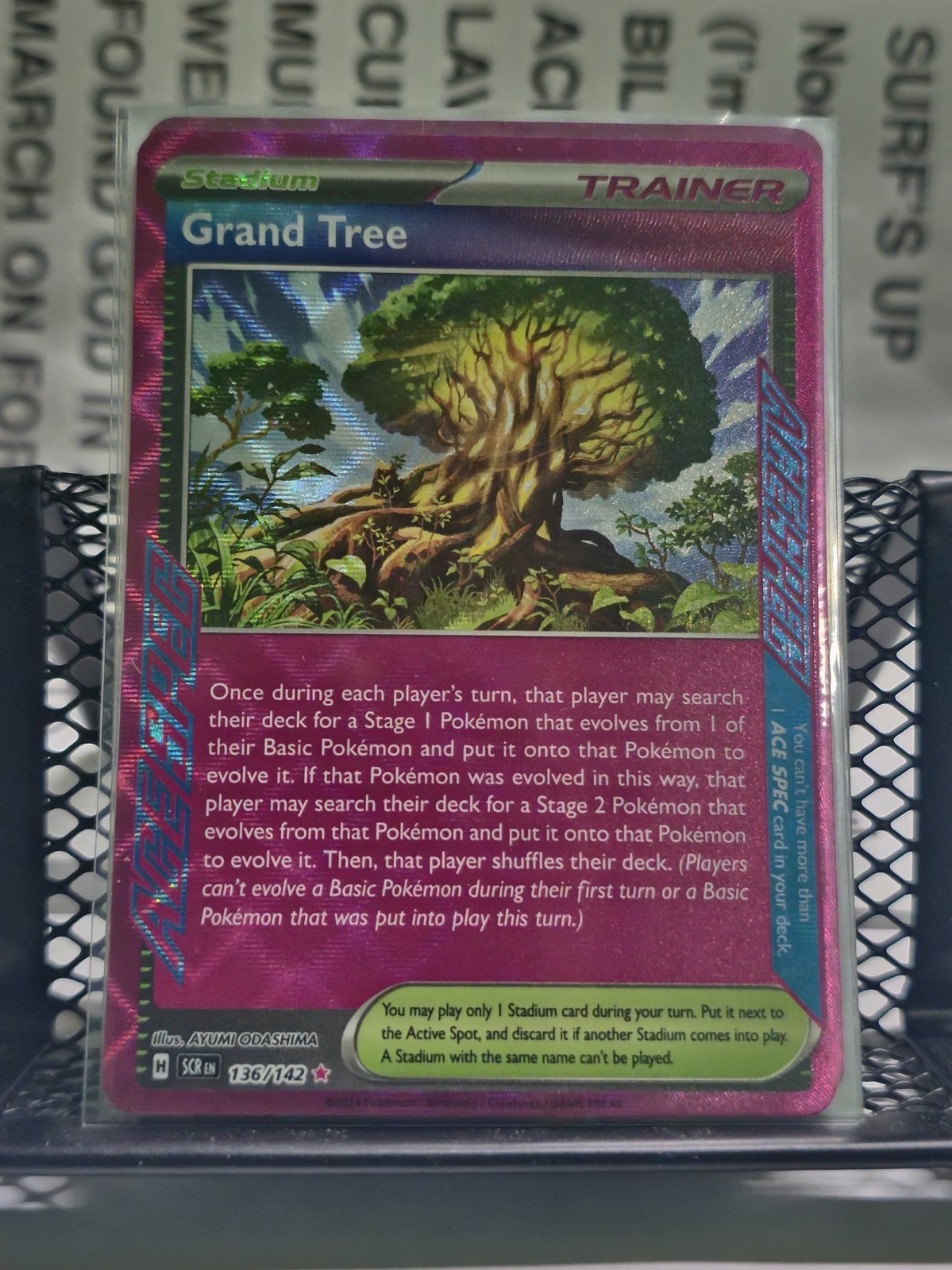 Grand Tree 136/142 ACE SPEC Rare Holo Pokémon 2024 Stellar Crown NM