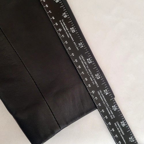 Vtg Vera Pelle Sz L Black Leather Coat Carolyn Bessette Kennedy Matrix Mob Wives - Picture 12 of 12
