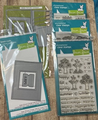Lawn Fawn Magic Picture Frame 8-Piece Bundle-5 Die Sets and 3 Clear Stamp Sets
