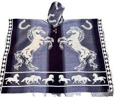 Horse Alpaca Poncho,Unisex One Size. Adult Size Made In Ecuador