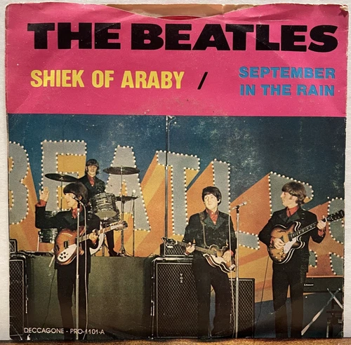 Rock 45 THE BEATLES Shiek Of Araby / September In The Rain RED VINYL listen