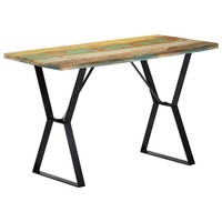 Vidaxl Esstisch 120X60X76 Cm Aus Massivem Altholz