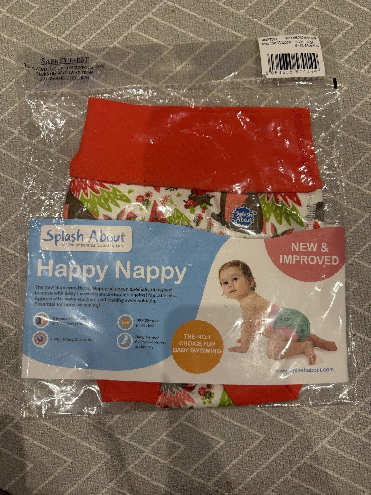 Splash About Happy Nappy Forest Print 6-12 months