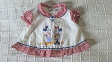 Vintage Walt Disney Productions Mickey Minnie Mouse Newborn Baby Dress
