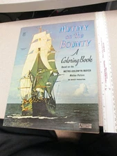 coloring book unused MUTINY ON THE BOUNTY Marlon Brando 80p 1963 Saalfield MGM