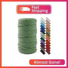 NOANTA Avocado Green Macrame Cord 4mm x 109yards, Colored Macrame Rope, Cotton C