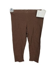 Girl Friends by Anita G Brown Polka Dot Leggings Size 7 NWT Made in USA