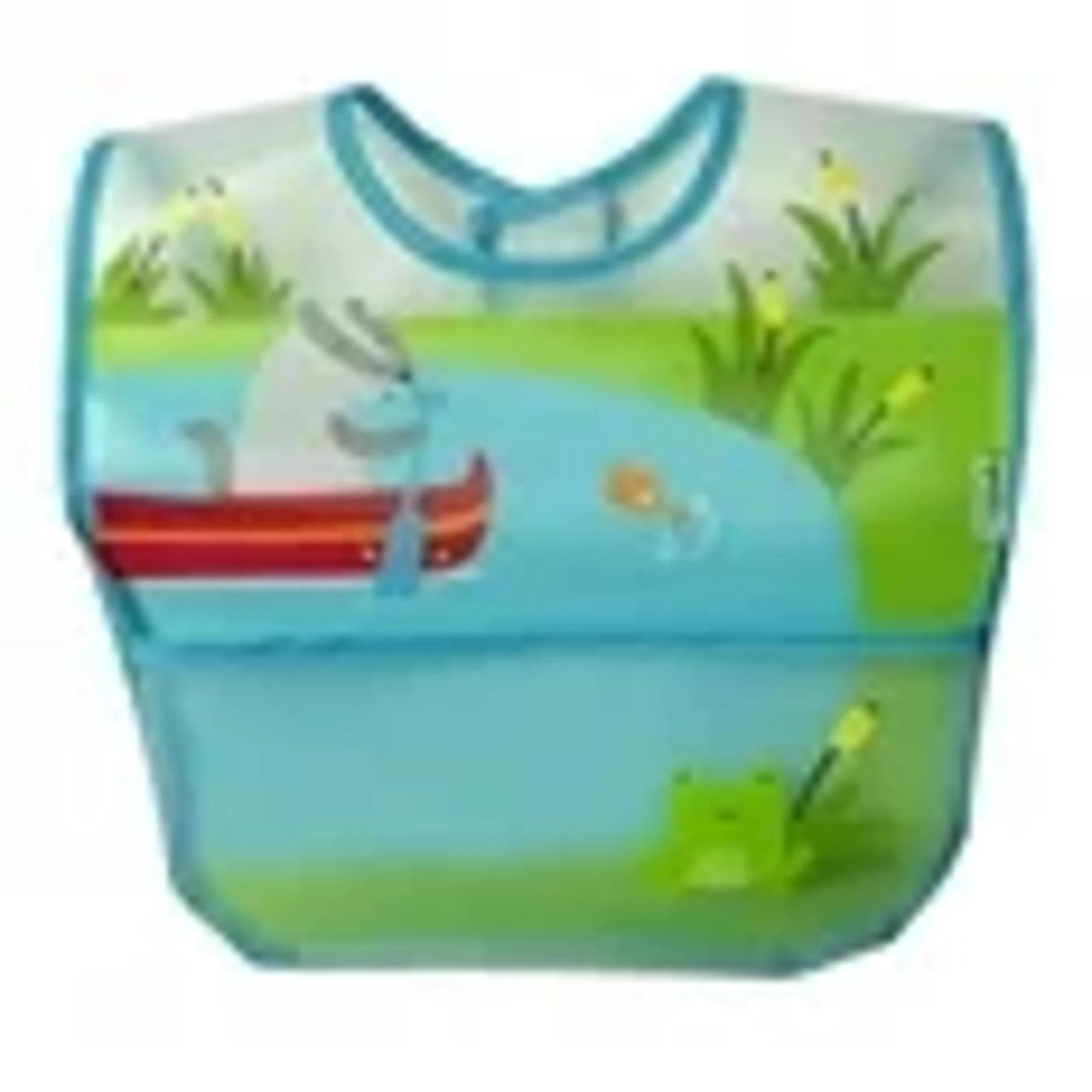 Green Sprouts 3 pack Wipe-off Pocket Bibs forest, fish frogs