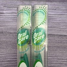 2 LOT Mentadent 51 Toothbrush Soft Full Head Flared Side Bristles Oral Care NOS