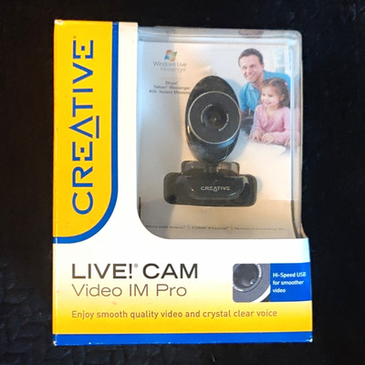 Creative Live! Cam Video IM Pro USB 2.0 Webcam 30fps Mic Manual Focus VF0410