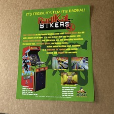 nos Original Factory Radikal Bikers Radical Atari arcade videogioco volantino