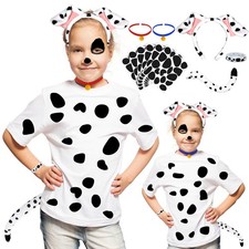 1 Set Dalmatian Costume, with Dalmation Ear, Dalmatian Spots, for Halloween C...