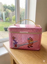 Disney Cinderella Mice at Work Glitter Cosmetic Case Bag (NEW WITH TAG)