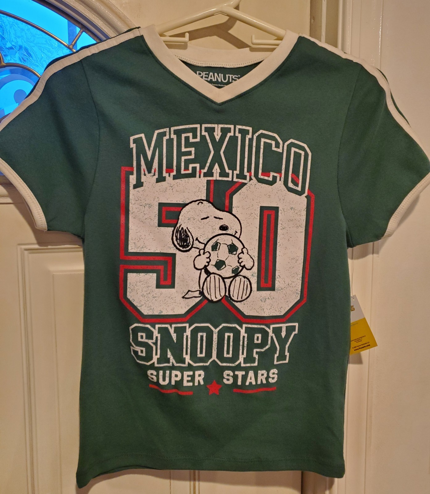 Mexico Soccer Women small T-Shirt Jersey Style Peanuts Snoopy World Cup Liga MX