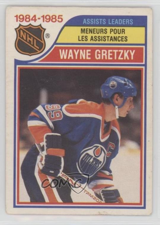 1985-86 O-Pee-Chee League Leaders Wayne Gretzky #258 HOF 16ez
