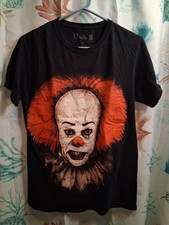 IT The Movie Shirt Mens Small Black Pennywise Clown Stephen King Tim Curry