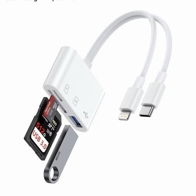 5 in 1 Memory Card Reader USB 3.0 OTG Adapter SD Card Reader For iPhone/iPad LOT