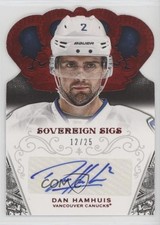2013 Panini Crown Royale Sovereign Signatures Ruby 12/25 Dan Hamhuis Auto 0k70
