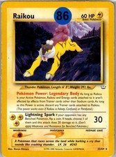 Raikou 22/64 Rare Neo Revelation Pokemon Unlimited Damaged on eBay