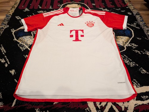 New w flaws FC Bayern Munchen 23/24 Home ORIGINAL Soccer Jersey Harry Kane #9 XL
