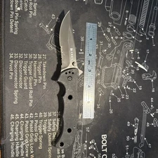 CRKT 7912GK Cruiser Special Forces Pocket Knife - Combo Blade - Liner Lock