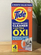 TIDE Washing Machine Cleaner OXI Enhanced Remove Odor Residue 4 Month Value Pack