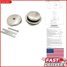High-Quality Easy Touch Bath Drain Kit - Fits Standard Tub Sizes, Nickel Finish