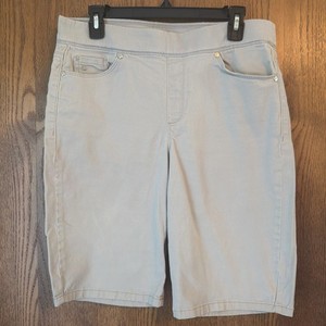 Womens Gloria Vanderbilt All Around Slimming Effect Gray Size 10 Bermuda Shorts