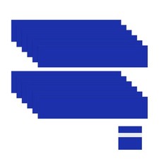 12-Pack Name Plate Engraving Blanks 1.3mm Thick 10x2 Inch Blue/White