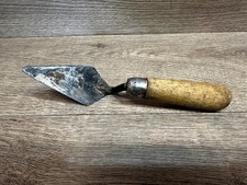 Vintage Pointing Trowel Heavy-Duty Carbon Steel with Wooden Handle for Masonry