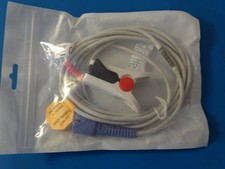 Reusable Adult SpO2 Finger Clip Sensor Cable Blue 14-Pin Connector Patient M