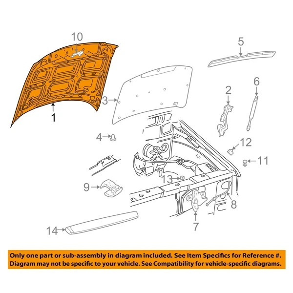 For 06-10 Explorer & Sport Trac Front Hood Panel Assembly Primed 6L2Z16612AA - Image 3 of 4