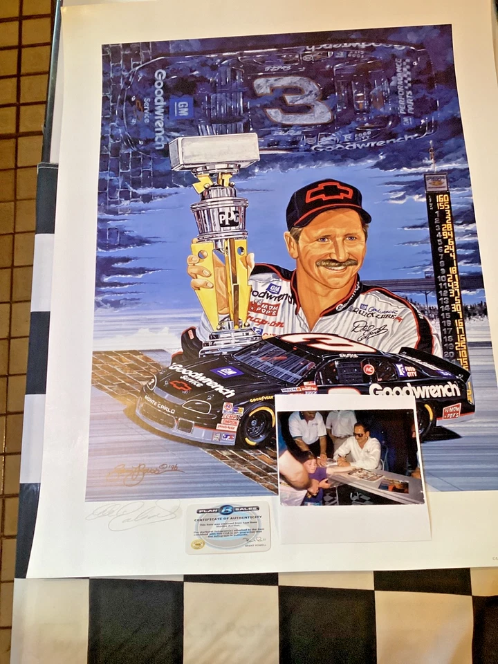 DALE WONHARDT FIRMADO 1995 SAM BASS LE IMPRESIÓN ORIGINAL CON CERTIFICADO Y COMO NUEVO Foto 4 de 4