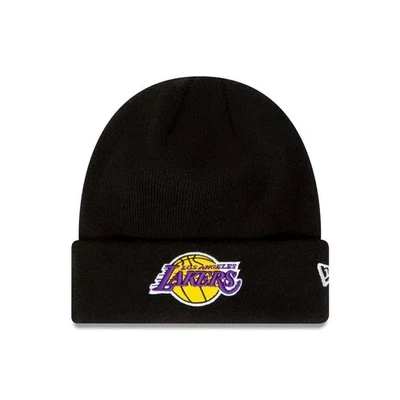 New Era Cap NBA Los Angeles Lakers Winter Strick Mütze Beanie Schwarz Basketball