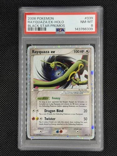 2006 POKEMON BLACK STAR PROMOS #039 RAYQUAZA EX-HOLO PSA 8