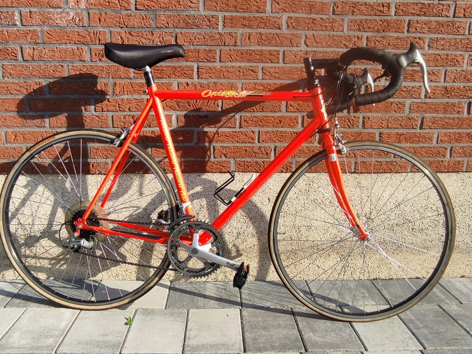 Neon Rotes 59cm Cycletech Retro Rennrad Vintage, Shimano, Groß, Stahl - Bild 3 von 4