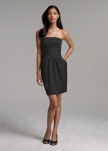 david's bridal black bridesmaid dress