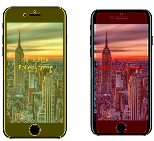 3x Pantalla para Apple iPhone 8 Protector, cobertura 100%, láminas protectoras - Imagen 3 de 4
